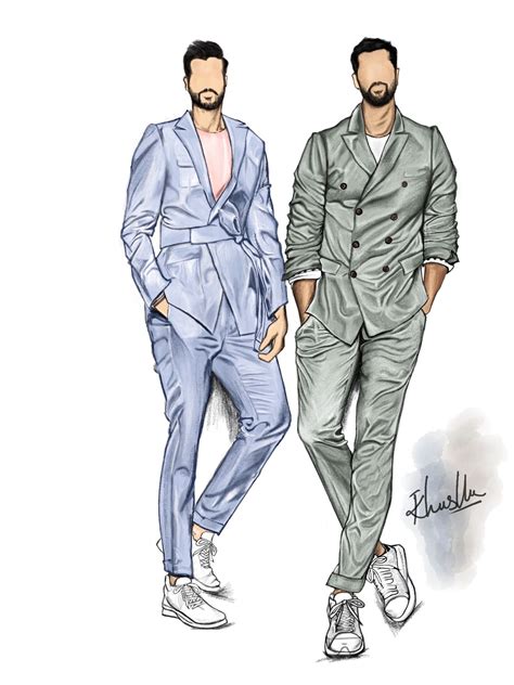 fashion design illustrations men prada